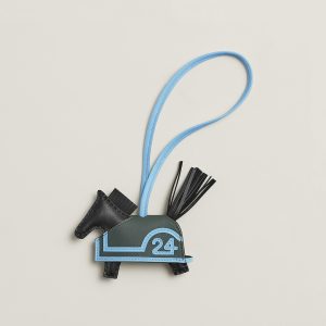 Hermes Rodeo Robeo 24 PM Charm Horse Milo Lambskin Noir - Vert Mangrove - Céleste H087349CAAB