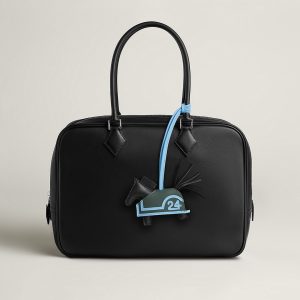 Hermes Rodeo Robeo 24 PM Charm Horse Milo Lambskin Noir - Vert Mangrove - Céleste H087349CAAB - Image 10