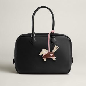 Hermes Rodeo Robeo Coeur PM Charm Horse Milo Lambskin Craie - Rose Sakura - Terre H086714CAAH - Image 9