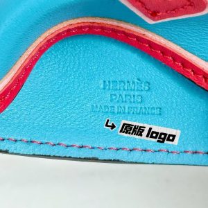 Hermes Rodeo Robeo Coeur PM Charm Horse Milo Lambskin Rose Darling - Rouge Radieux - Céleste H086714CAAA - Image 3