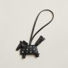 Hermes Rodeo Robeo Rock PM Charm Horse Milo Lambskin with Metallic Studs Noir H086961CKAA