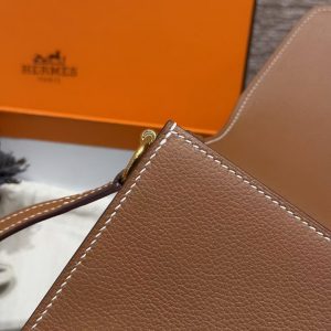 Hermes Roulis Mini 18 Bag Handmade In Evercolor Calfskin Leather Gold Hardware 37 Gold - Image 7