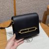 Hermes Roulis Mini 18 Bag Handmade In Evercolor Calfskin Leather Gold Hardware 89 Noir