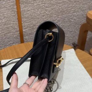 Hermes Roulis Mini 18 Bag Handmade In Evercolor Calfskin Leather Gold Hardware 89 Noir - Image 16