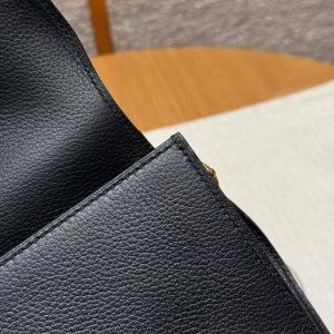 Hermes Roulis Mini 18 Bag Handmade In Evercolor Calfskin Leather Gold Hardware 89 Noir - Image 3