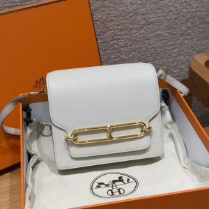 Hermes Roulis Mini 18 Bag Handmade In Evercolor Calfskin Leather Gold Hardware 8L Beton - Image 7