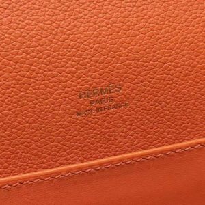 Hermes Roulis Mini 18 Bag Handmade In Evercolor Calfskin Leather Gold Hardware 93 Orange - Image 8