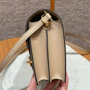 Hermes Roulis Mini 18 Bag Handmade In Evercolor Calfskin Leather Gold Hardware s2 Trench - Image 16