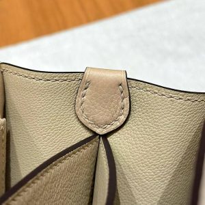 Hermes Roulis Mini 18 Bag Handmade In Evercolor Calfskin Leather Gold Hardware s2 Trench - Image 6