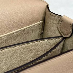 Hermes Roulis Mini 18 Bag Handmade In Evercolor Calfskin Leather Gold Hardware s2 Trench - Image 5