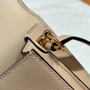 Hermes Roulis Mini 18 Bag Handmade In Evercolor Calfskin Leather Gold Hardware s2 Trench - Image 4