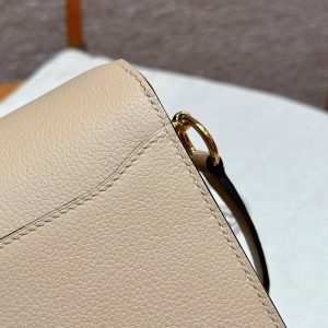 Hermes Roulis Mini 18 Bag Handmade In Evercolor Calfskin Leather Gold Hardware s2 Trench - Image 3