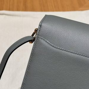 Hermes Roulis Mini 18 Bag Handmade In Swift Calfskin Leather Gold Hardware 63 Vert Amanda - Image 9