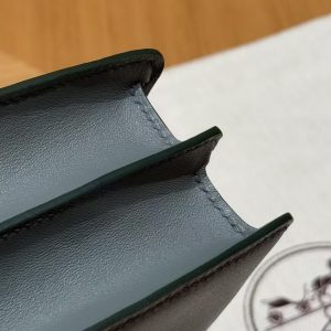 Hermes Roulis Mini 18 Bag Handmade In Swift Calfskin Leather Gold Hardware 63 Vert Amanda - Image 4