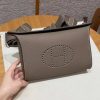 Hermes Videpoches Bag Handmade In Togo Calfskin Leather Silver Hardware 18 Etoupe H087987CK18