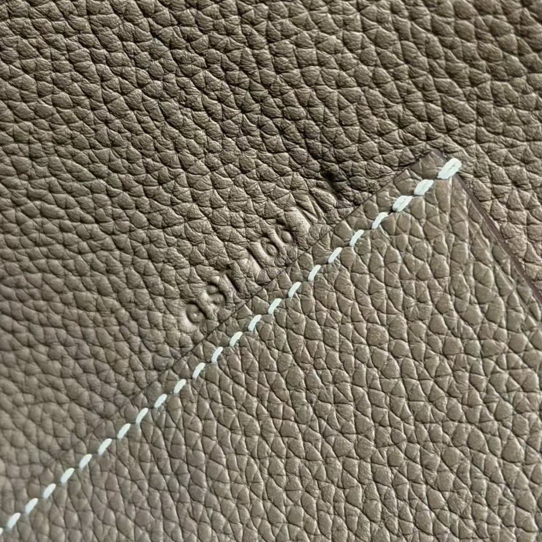 Hermes Videpoches Bag Handmade In Togo Calfskin Leather Silver Hardware 18 Etoupe H087987CK18 - Image 14