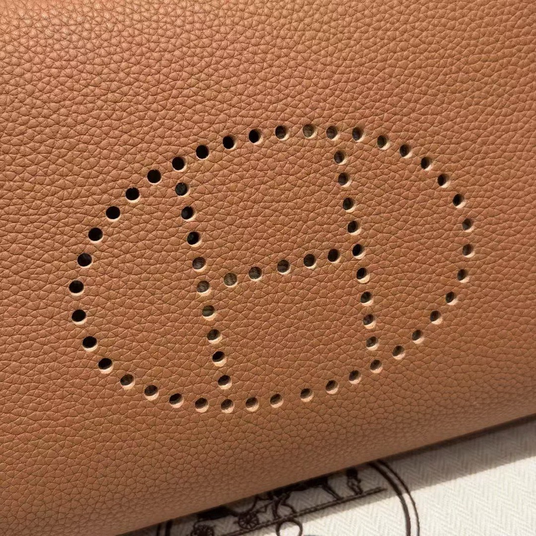 Hermes Videpoches Bag Handmade In Togo Calfskin Leather Silver Hardware 37 Gold H088914CK37 - Image 12