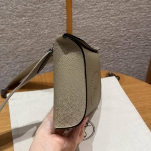 Hermes Videpoches Bag Handmade In Togo Calfskin Leather Silver Hardware 8Q Beige Marfa - Image 20