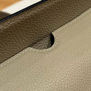 Hermes Videpoches Bag Handmade In Togo Calfskin Leather Silver Hardware 8Q Beige Marfa - Image 11