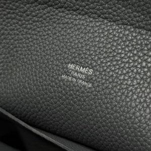 Hermes Videpoches Bag Handmade In Togo Calfskin Leather Silver Hardware H0 Girs Misty H087987CKH0 - Image 17