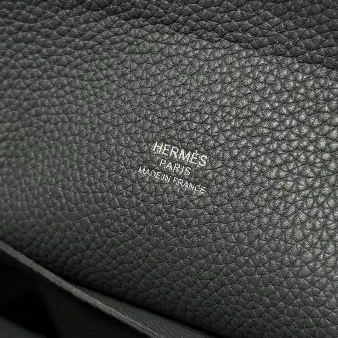 Hermes Videpoches Bag Handmade In Togo Calfskin Leather Silver Hardware H0 Girs Misty H087987CKH0 - Image 17