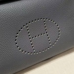 Hermes Videpoches Bag Handmade In Togo Calfskin Leather Silver Hardware H0 Girs Misty H087987CKH0 - Image 15