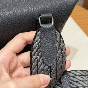 Hermes Videpoches Bag Handmade In Togo Calfskin Leather Silver Hardware H0 Girs Misty H087987CKH0 - Image 9