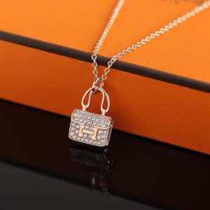Hermes Amulettes Constance Pendant Necklace Rose Gold With Diamonds H121312B 00 - Image 8