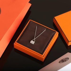 Alternative view of Hermes Amulettes Constance Pendant Necklace White Gold With Diamonds H121316B 00