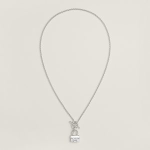 Hermes Amulettes Constance Pendant Necklace in Sterling Silver H121324B 00