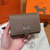 Hermes Bearn Wallet Handmade In Epsom Calfskin Leather Silver Hardware 18 Etoupe