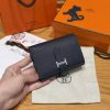 Hermes Bearn Wallet Handmade In Epsom Calfskin Leather Silver Hardware 2Z Blue Nuit