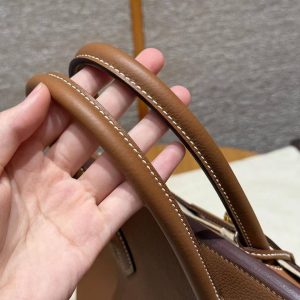 Hermes Birkin 30 Bag Handmade In Togo Calfskin Leather Gold Hardware 37 Gold - Image 5