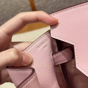 Hermes Birkin 30 Bag Handmade In Swift Calfskin Leather Rose Gold Hardware 3q Rose Sakura - Image 14
