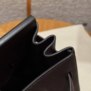 Hermes Birkin 30 Bag Handmade In Togo Calfskin Leather Gold Hardware 47 Chocolate - Image 8