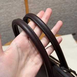 Hermes Birkin 30 Bag Handmade In Togo Calfskin Leather Gold Hardware 47 Chocolate - Image 4