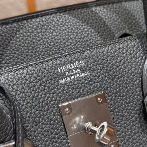 Hermes Birkin 30 Bag Handmade In Togo Calfskin Leather Silver Hardware 85 Ardoise - Image 14