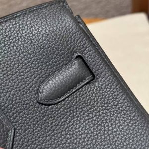 Hermes Birkin 30 Bag Handmade In Togo Calfskin Leather Silver Hardware 85 Ardoise - Image 7