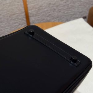 Hermes Birkin 30 Bag Handmade In Box Calfskin Leather Black Hardware 89 Noir - Image 15