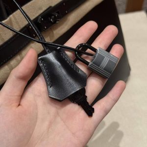 Hermes Birkin 30 Bag Handmade In Box Calfskin Leather Black Hardware 89 Noir - Image 4