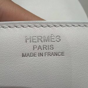 Hermes Birkin 35 Bag Handmade In Swift Calfskin Leather Silver Hardware 01 Blanc - Image 18