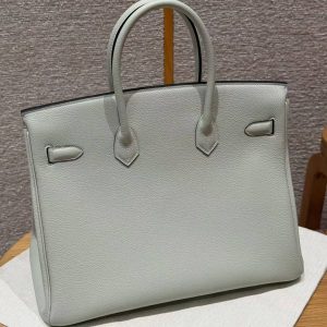 Alternative view of Hermes Birkin 35 Bag Handmade In Togo Calfskin Leather Gold Hardware 0W Girs Neve 09 Mauve Pale