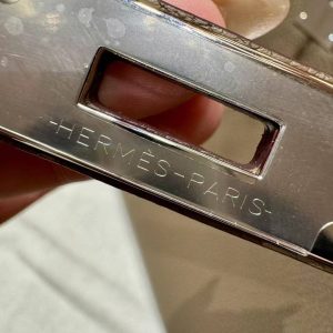 Hermes Birkin 35 Bag Handmade In Togo Calfskin Leather Silver Hardware 18 Etoupe - Image 9