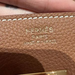 Hermes Birkin 35 Bag Handmade In Togo Calfskin Leather Gold Hardware 37 Gold - Image 15
