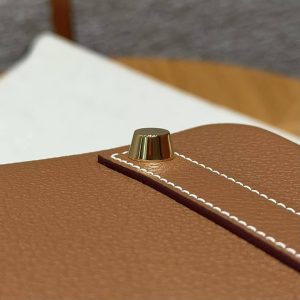 Hermes Birkin 35 Bag Handmade In Togo Calfskin Leather Gold Hardware 37 Gold - Image 3