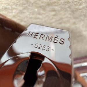 Hermes Birkin 35 Bag Handmade In Togo Calfskin Leather Silver Hardware 37 Gold - Image 4