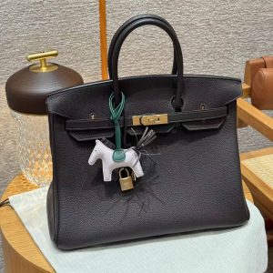 Alternative view of Hermes Birkin 35 Bag Handmade In Togo Calfskin Leather Gold Hardware 46 Ebene