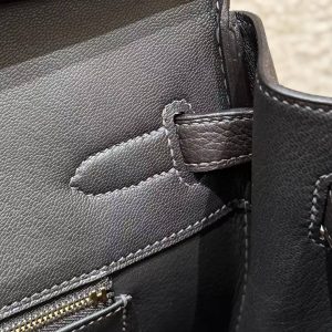 Hermes Birkin 35 Bag Handmade In Togo Calfskin Leather Gold Hardware 46 Ebene - Image 15