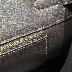 Hermes Birkin 35 Bag Handmade In Togo Calfskin Leather Gold Hardware 46 Ebene - Image 14