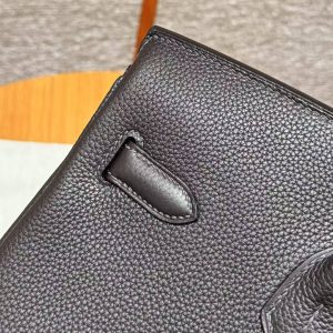 Hermes Birkin 35 Bag Handmade In Togo Calfskin Leather Gold Hardware 46 Ebene - Image 12